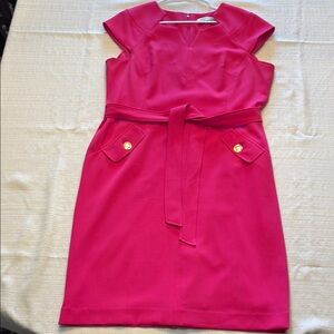 Kasper Vibrant Pink Dress with Belt